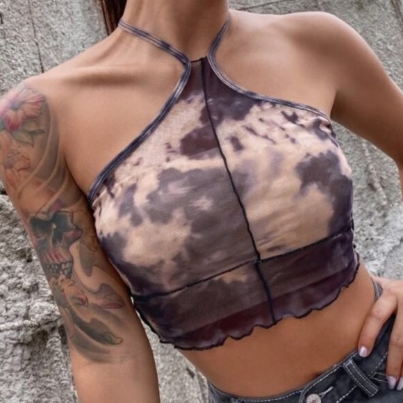 Distressed crop top - Picture 1 of 2